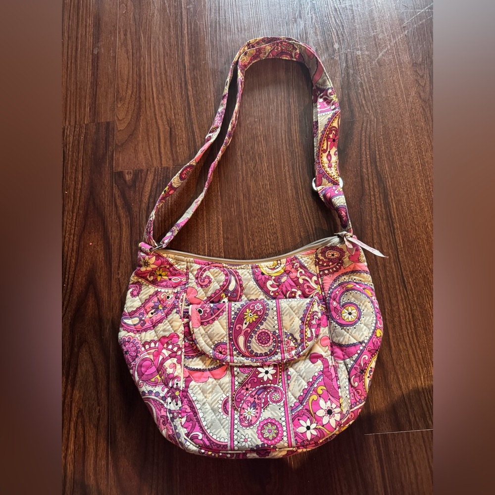 Vera Bradley Pink Paisley Houndstooth Hobo bag